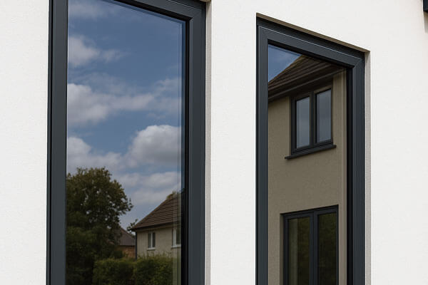 Anthracite grey window painting in Hitchin by Manny's Perfect Painting